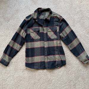 Brixton Bowery Men's Flannel in Heather Grey/Charcoal